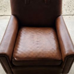 Brown Faux Leather Armchair – Great Condition!