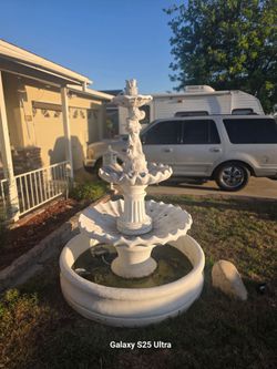 Beautiful fountain with angels