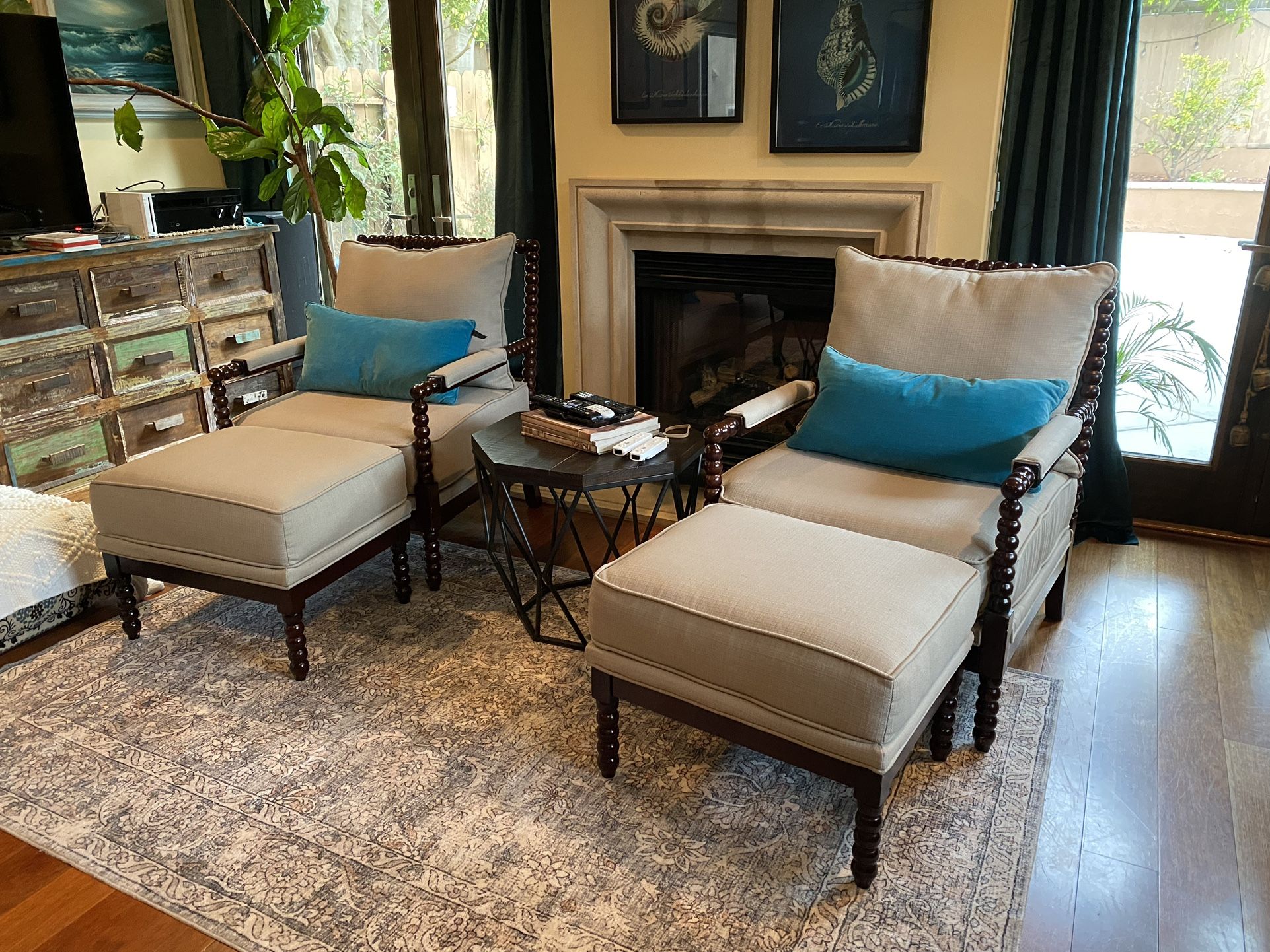 Ralph Lauren Chairs & Ottomans