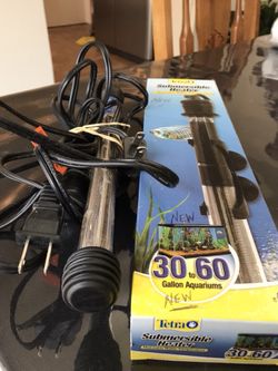 30-60 gal aquarium SUBMERSIBLE HEATER (new) + 2 used heater FREE