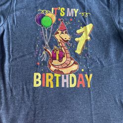 7th Birthday Tshirt / Reptile/ Snake 
