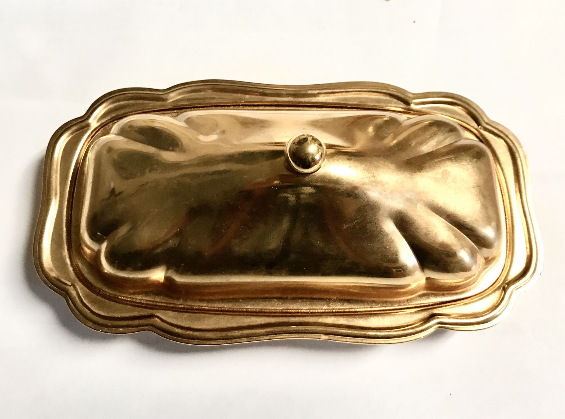 24k Gold Plated Butter Dish