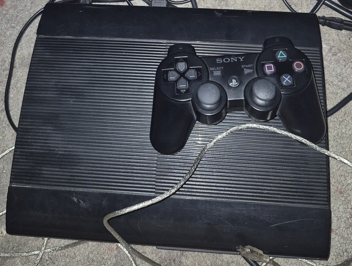 🎮 Modded PS3 Super Slim – HEN Installed – w/ Original Controller