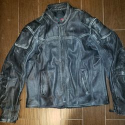 Bilt Leather Distressed Leather Men Jacket 46(L -Xl)