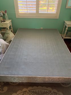 Free Queen size box spring + metal bed frame