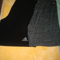 Men's Size XL,  Two Pair Of Adidas Activewear Shorts 