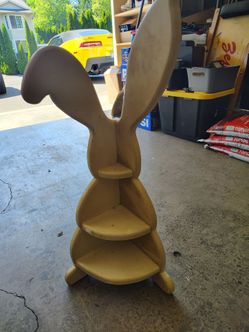 Wood bunny shelf