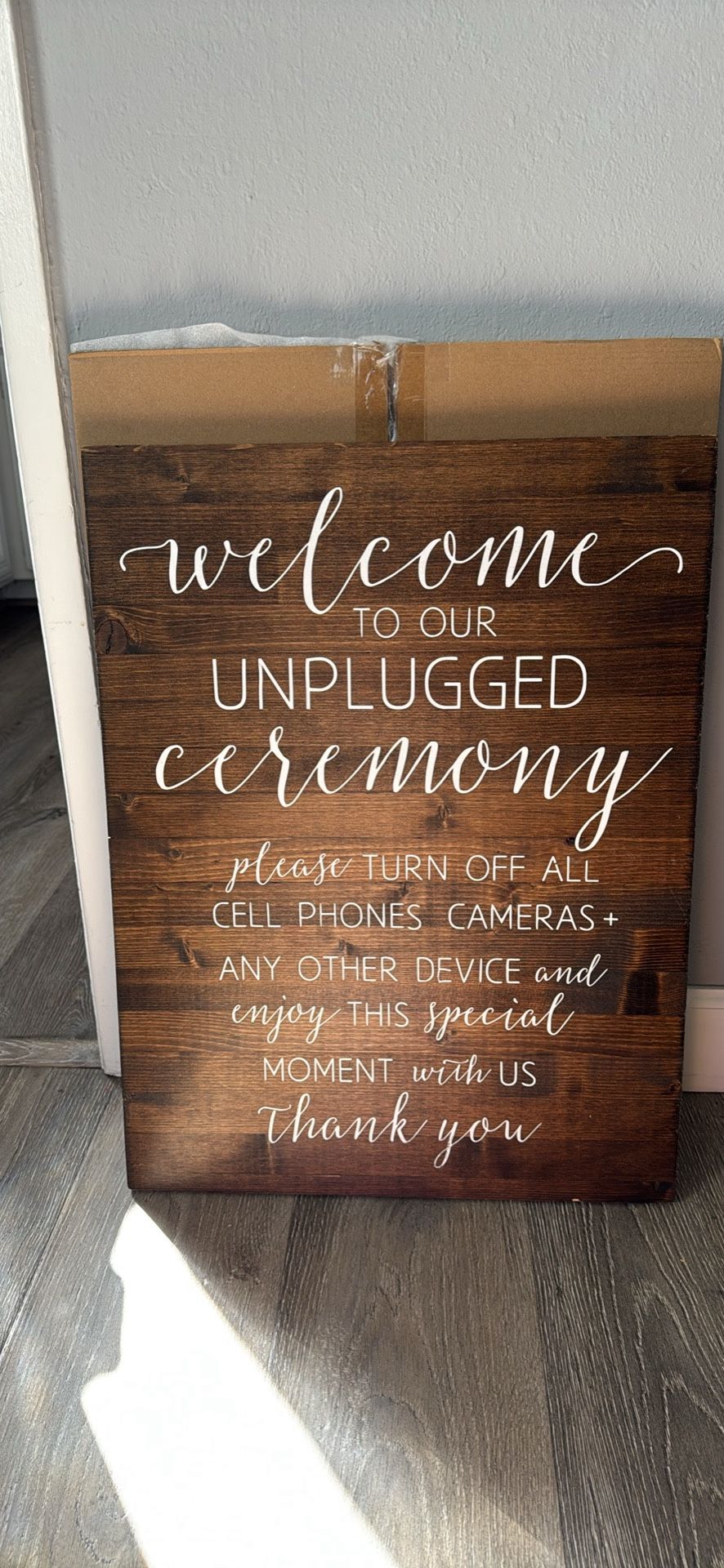 Unplugged Ceremony Sign