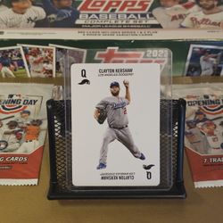 Clayton Kershaw. 2019 Topps Kenny Mayne Baseball Game Black Hat #Queen - Dodgers