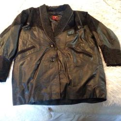 Beautiful Embroidered Paisley Suede And Leather Jacket 