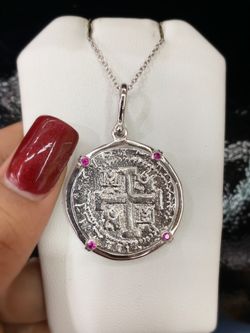Atocha silver coin necklace