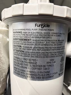 Funsicle RX1000 Swimming Pool Pump , hose , and filter