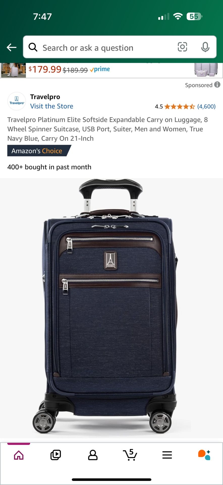 Travel pro Luggage Platinum Elite