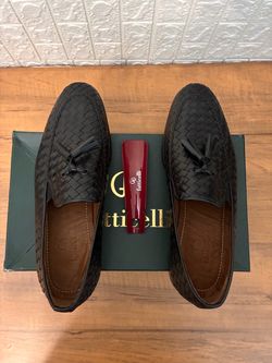 Men’s Italian Woven Tassel Loafers Dress Shoe Size 10 US/EU 43