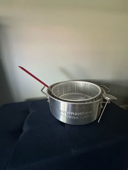 Aluminum Fryer Pot with Strainer Basket and Thermometer