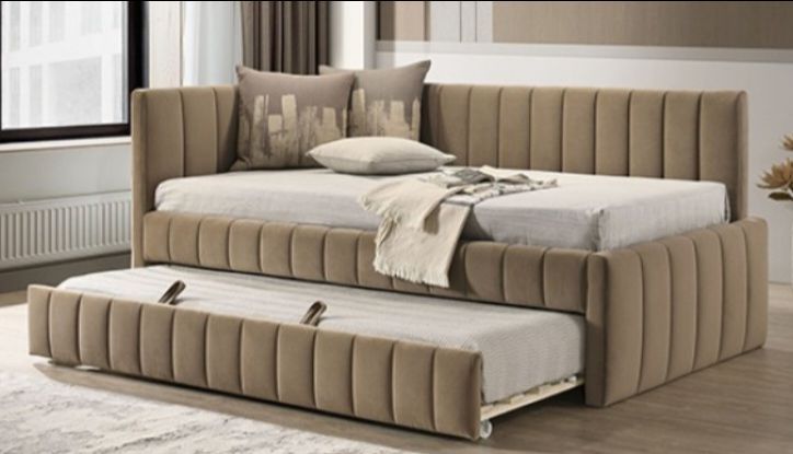 Brand New Brown Twin Size Daybed w Trundle Bed