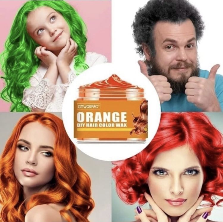 DIY Temporary Hair Color Wax - Orange For Men Women Boy Girl Gifts,Birthday,Party, Cosplay DIY,Children's Day, Halloween,Christmas