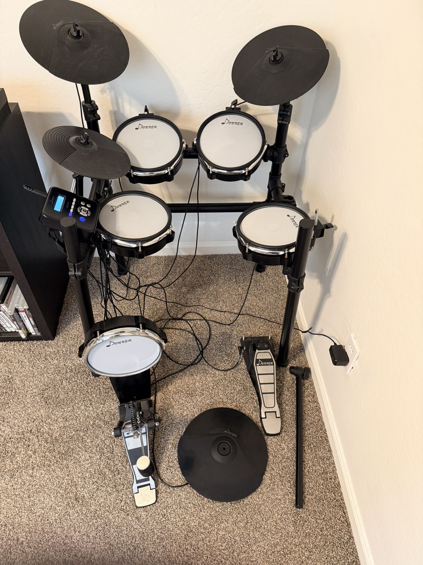 Donner DED-200 Electronic Drum Set – Mesh Pads, Complete Kit