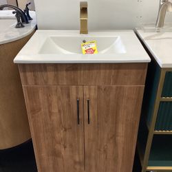 24” Bathroom Vanity Cabinet Porcelain Top Ready For Pick Up 