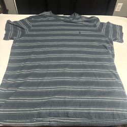 VOLCOM Men's Blue striped Short Sleeve T-shirt Size 2XL