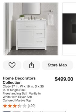 Home Decorators White Bath Vanity With Marble Top