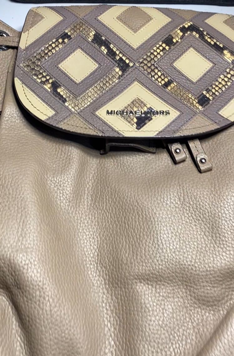 Michael Kors Riley Leather Backpack