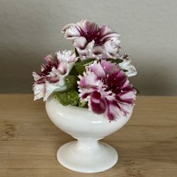 Vintage Aristocrat Elegant Floral Bone China Vase, Mini Floral Bouquet