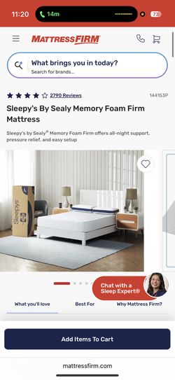 Sleepy's By Sealy Memory Foam Firm Mattress