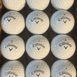 12 Callaway Supersoft Golf Balls 5/4a Lot D154
