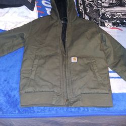 Carhartt jacket Kids 14-16 Moss Green Winter Coat Hoodie Sweater