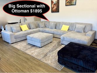 New Big Sectional with ottoman and USB port