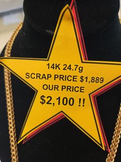 24.7 Grams of 14K Gold for $2,100+Tax