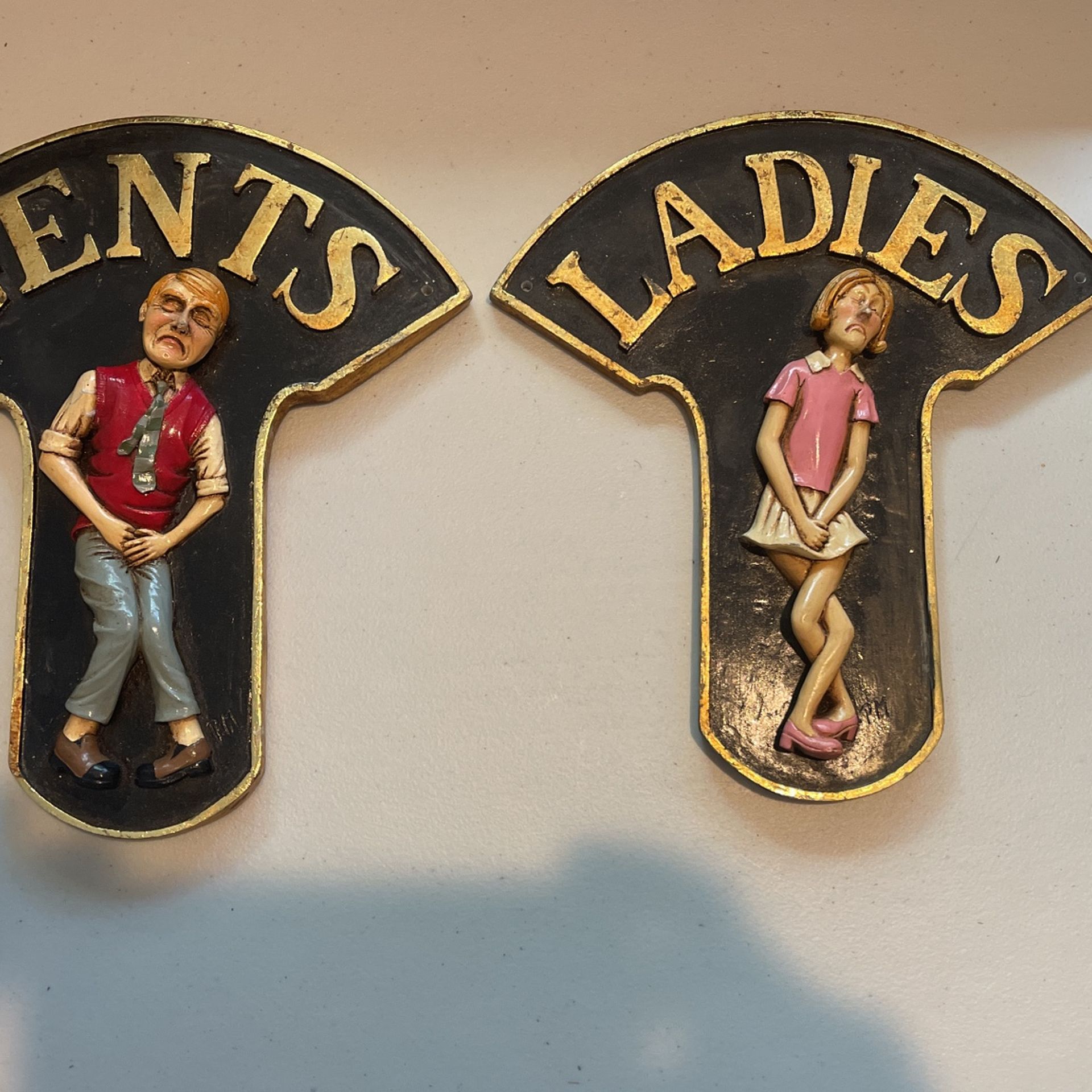 Vintage Bathroom Signs