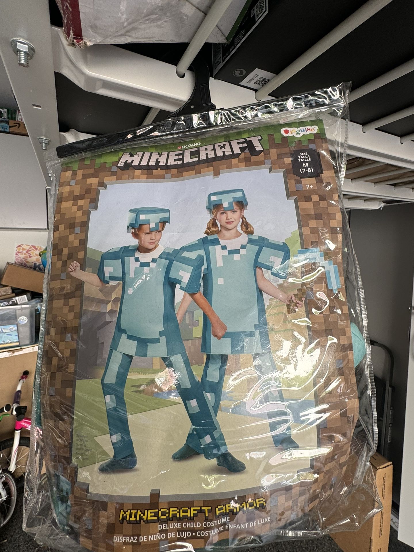 Minecraft Halloween Costume Diamond Armor Kids M