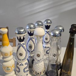 Multiple tequila bottles for decoration 