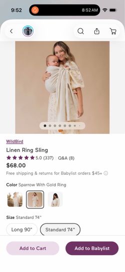 Baby Carrier Sling (Wildbird)