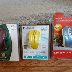Logitech and Microsoft Computer Mouse