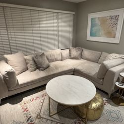 Living Spaces Gray Sectional Sofa – Great Condition