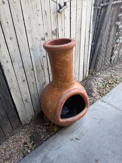 Terracotta Clay Chiminea Outdoor Fireplace
