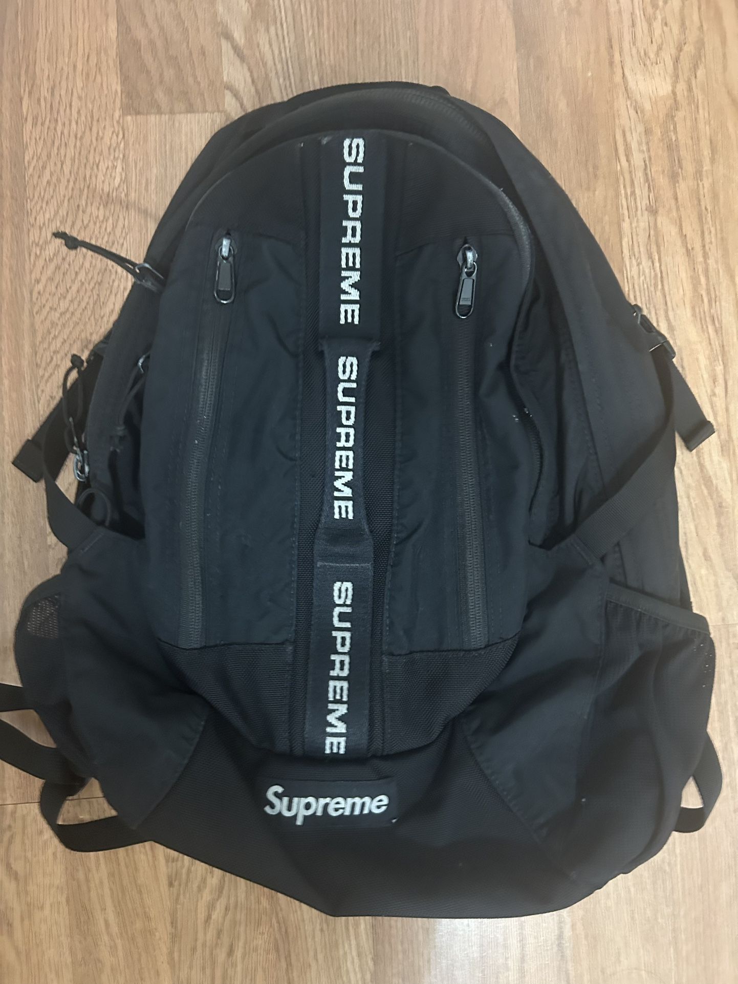 Black supreme backpack