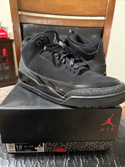 Jordan 3 Black Cat size 12