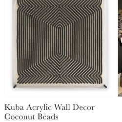 Kuba Acrylic Wall Decor Coconut Beads
