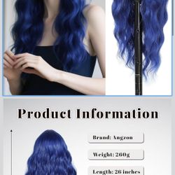 Dark Blue Wig 26 inch