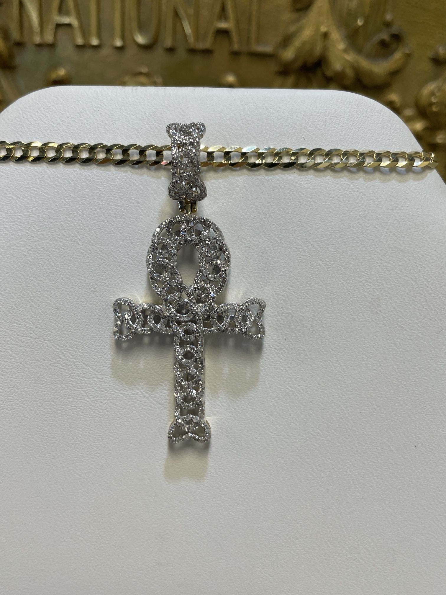 Ankh Diamond Pendant