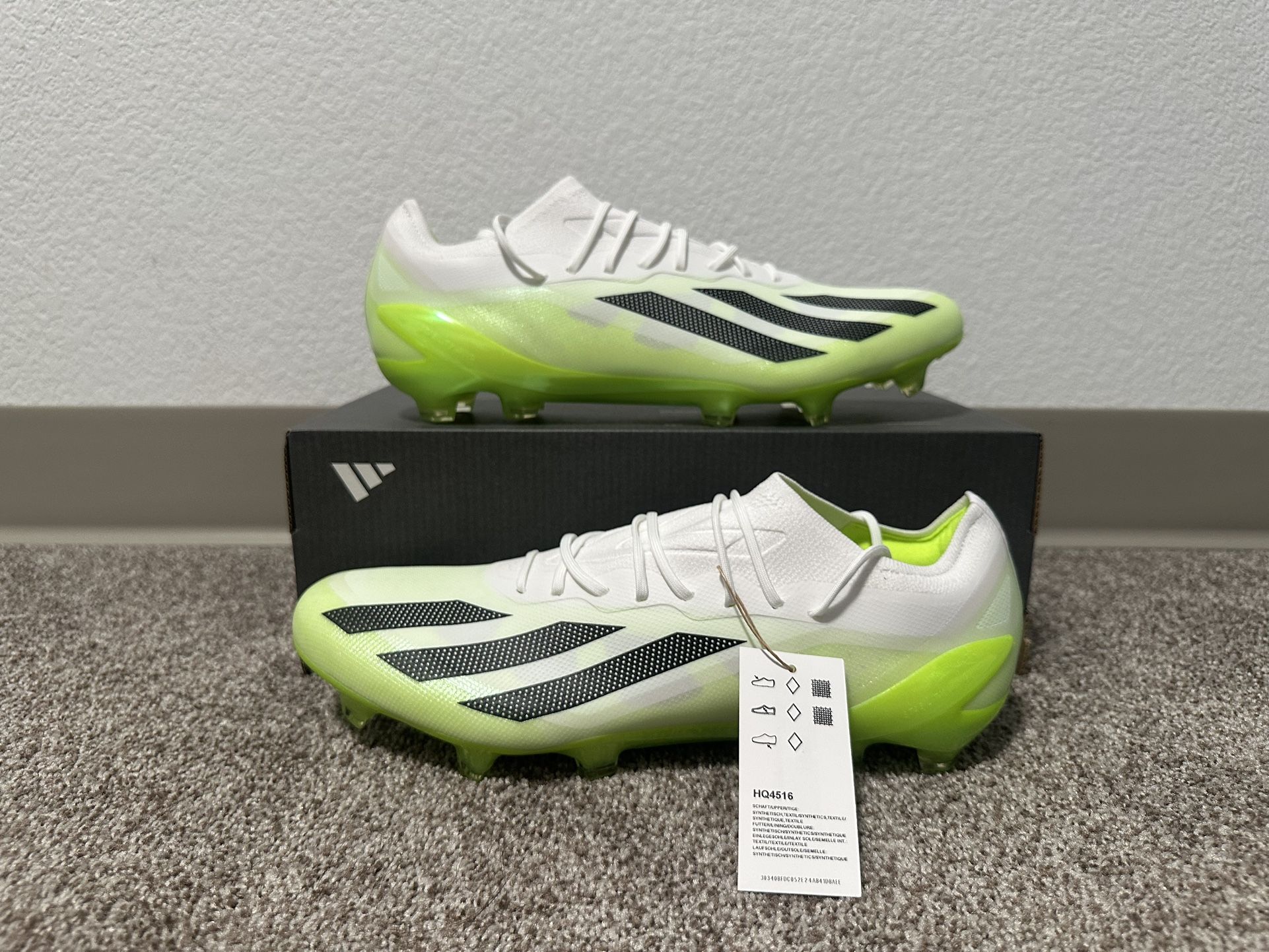 NEW mens adidas X crazy fast .1 FG soccer cleats crazy rush green size 11.5 And 13