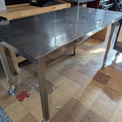 Steel Metal Shop Kitchen Prep Table 