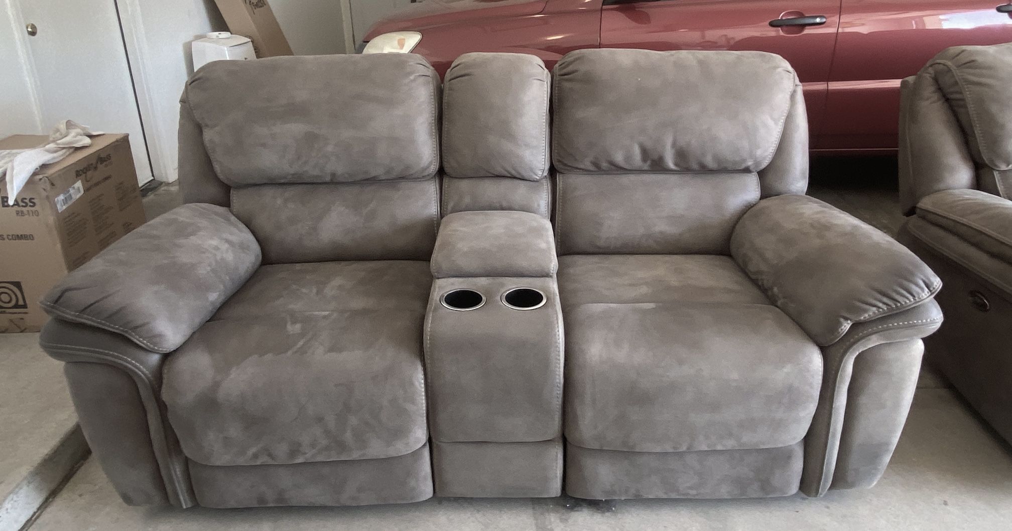 Grey Reclining Sofa And Loveseat