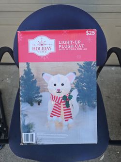 Holiday Time Light-Up Plush Cat
