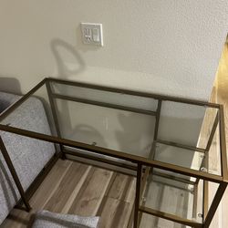 Glass Mid-century Desk 