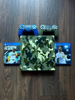 PS4 Slim 1TB like new + 2 controllers + 2 games 🎮